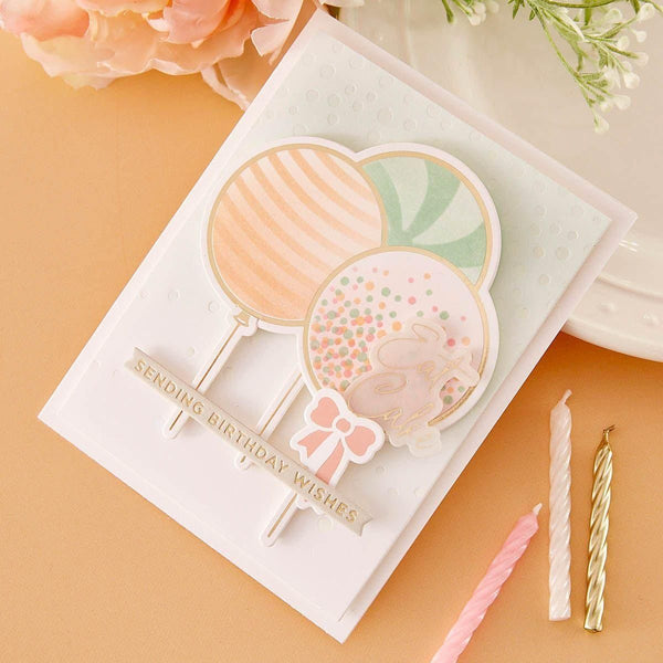 Party Balloons Bouquet Glimmer Hot Foil Plate & Die Set from the Its My Party Collection by Carissa Wiley