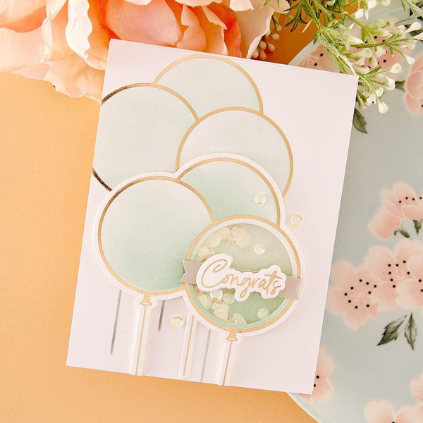 Its My Party Glimmer Sentiments Hot Foil Plate & Die Set
