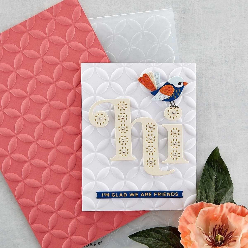 Sweet Birdie Etched Dies from the Just Wanted to Say Collection (S1-054) project example just wanted to say hi card. 