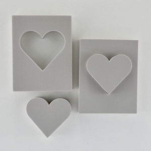 Ranger Heart Cut Stamping Foam Simon Hurley create. 4 pc.