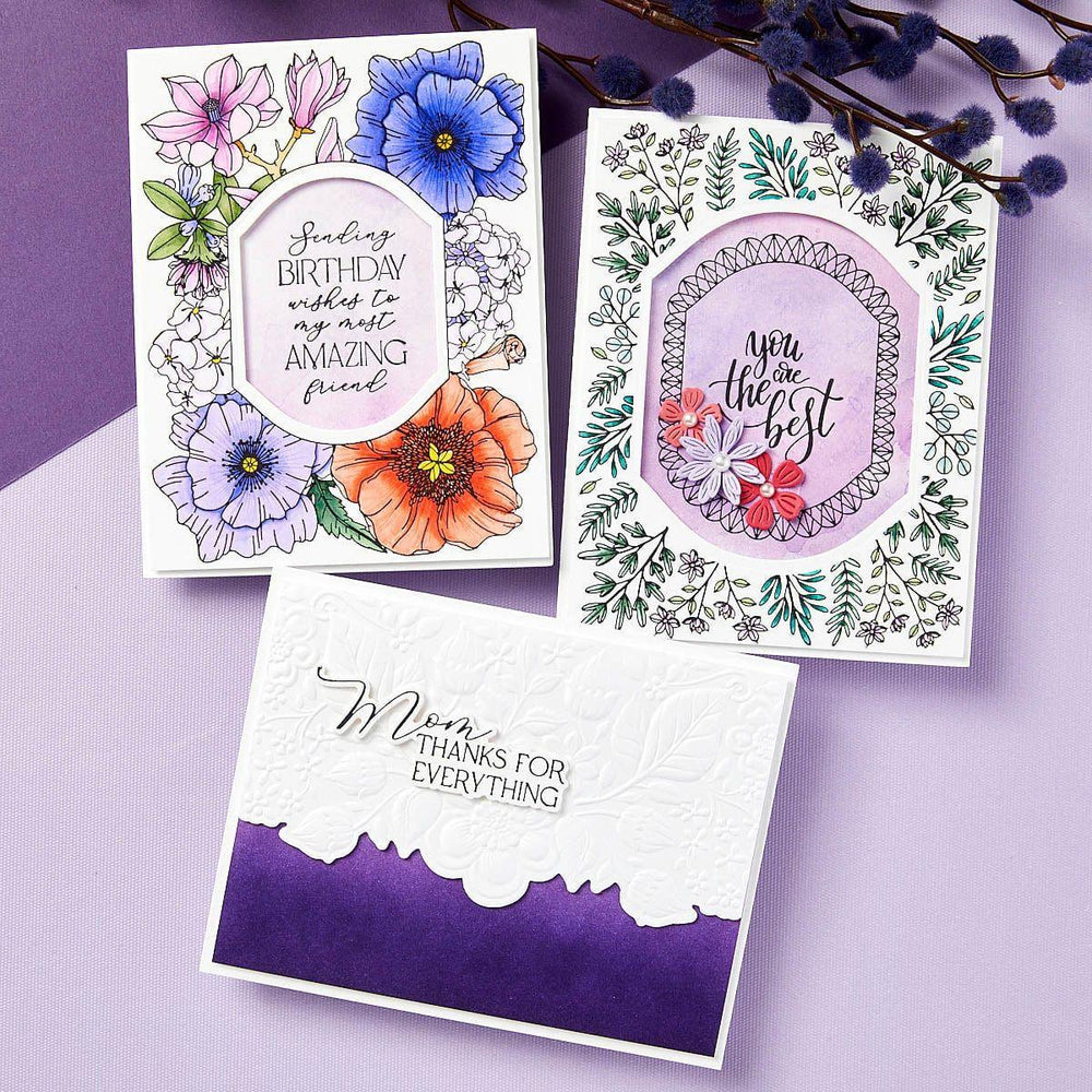 Mirrored Arch Labels Etched Dies