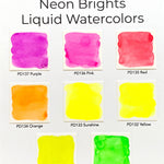 PD137 Liquid Watercolor Neon Brights Purple