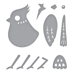 Tweet Cardinal Etched Dies