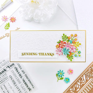 Mini Blooms and Sprigs Etched Dies from the Slimline Collection (S2-314) Project Example 1