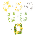 SA221 Color Layering Bee Florals Stencils