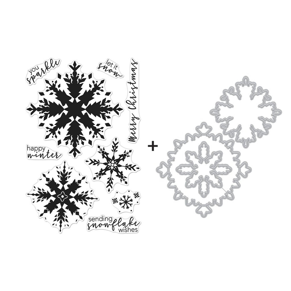 Hero Arts Color Layering Snowflake Clear Stamp and Die Set SB289*