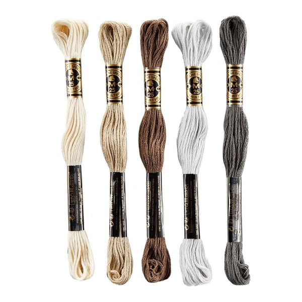 DMC Color Essentials Floss Bundle Neutrals 5 Pack (SCS-256) whiteclipped product. 