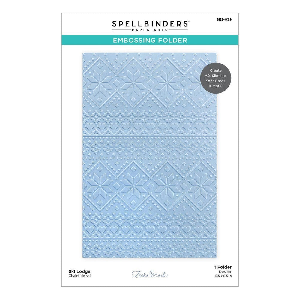 Ski Lodge Embossing Folder by Zsoka Marko