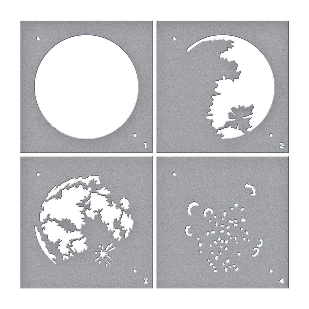 Layered Full Moon Stencil from Celestial Zodiacs Collection