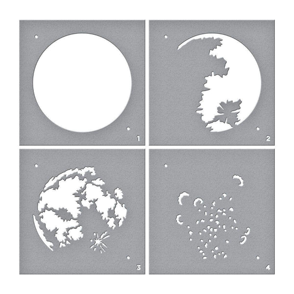 Layered Full Moon Stencil from Celestial Zodiacs Collection