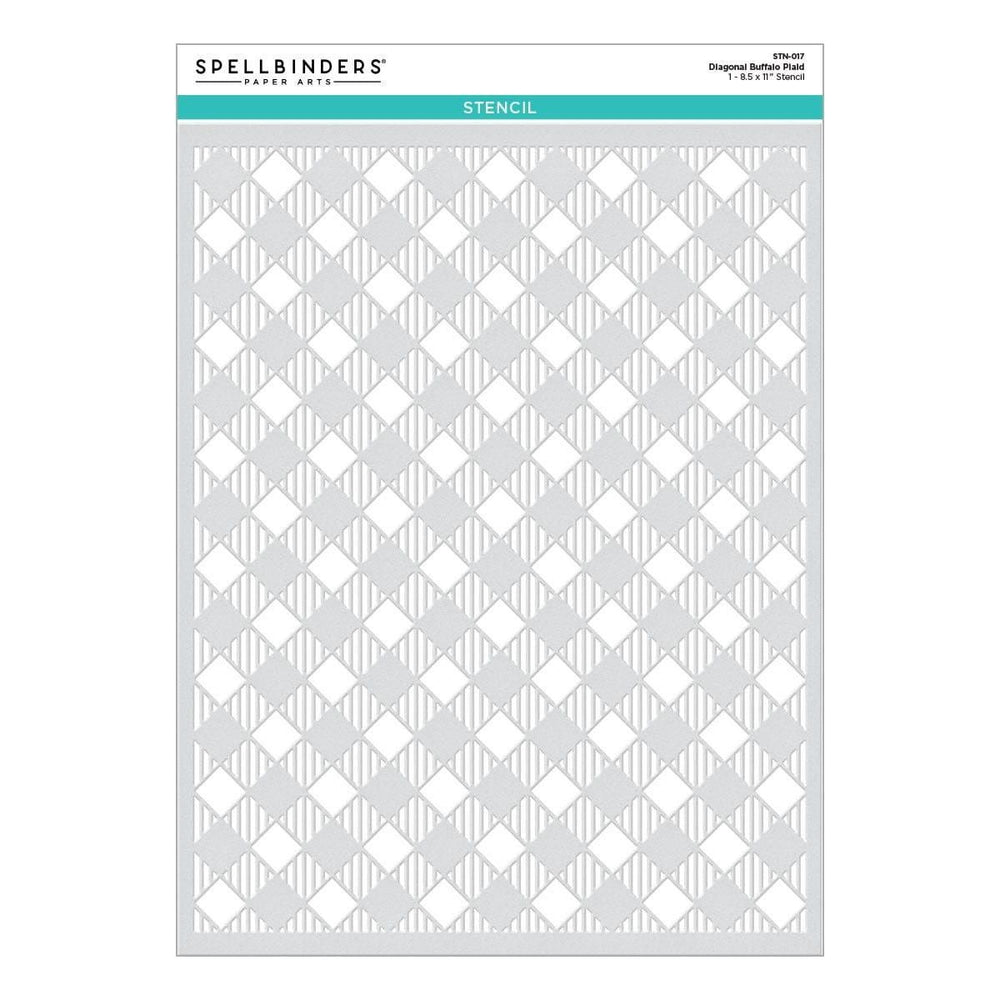 Diagonal Buffalo Plaid Stencil
