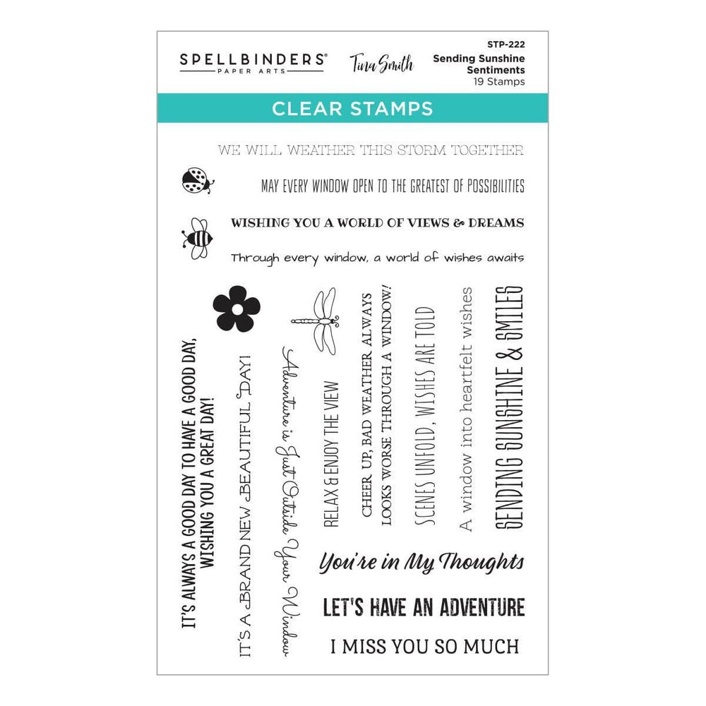 Sending Sunshine Sentiments Clear Stamp Set by Tina Smith