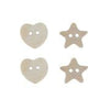 Hearts & Stars Wooden Buttons