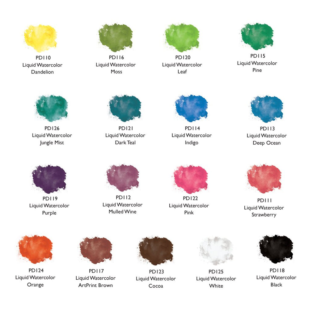 New Hero Arts NEON BRIGHT Liquid Watercolors- ALL 8 Colors Bundle- 2023  Catalog